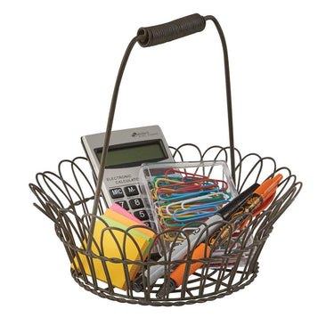Wire Edge Basket with Handle - Set of 2 Park Designs - The Fox Decor